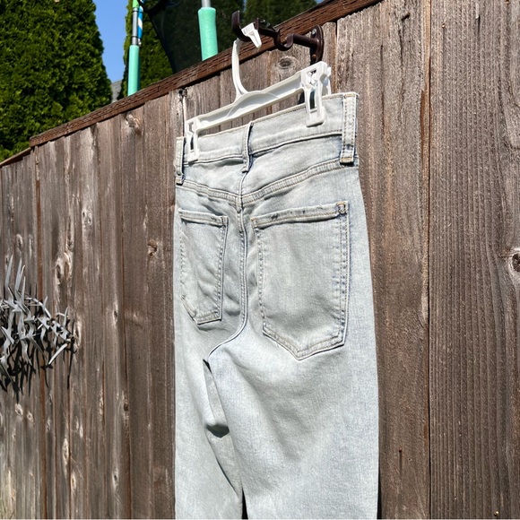 Banana Republic light wash cropped demi bootcut raw hem jean size 4 - Picture 15 of 16